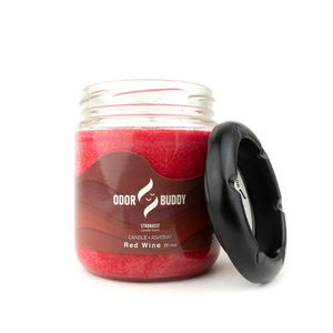 Odor Buddy Candle and Ashtray 12oz Red Wine