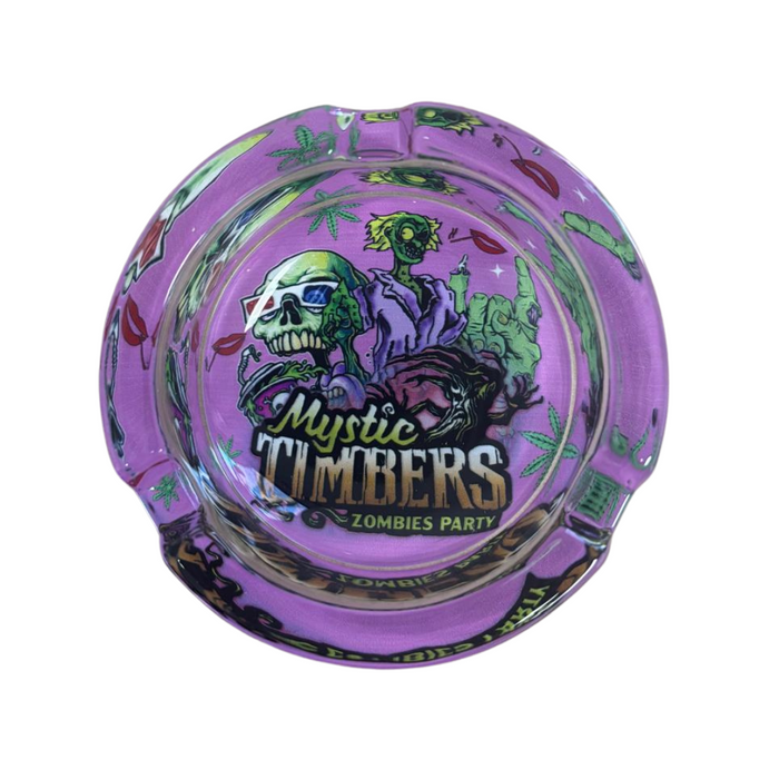 Glass Ashtray Mystic Timbers Design