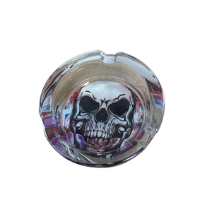 Glass Ashtray Mexican Sugar Skull Design