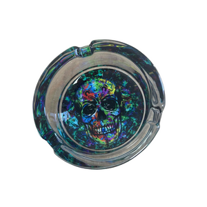 Glass Ashtray Mexican Sugar Skull Design