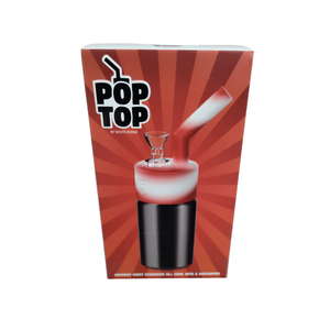 Pop Top by White Rhino Silicone Water Pipe Adapter Red/White