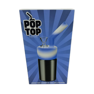 Pop Top by White Rhino Silicone Water Pipe Adapter Blue/White