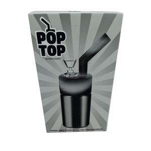 Pop Top by White Rhino Silicone Water Pipe Adapter Black/Grey