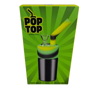 Pop Top by White Rhino Silicone Water Pipe Adapter GreenYellow/Black