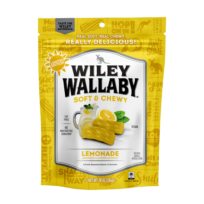 Wiley Wallaby Licorice- Lemonade