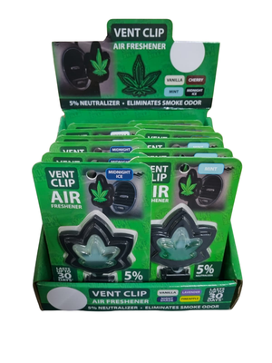 Vent Clip Air Freshener Pot Leaf Assorted Fragrance