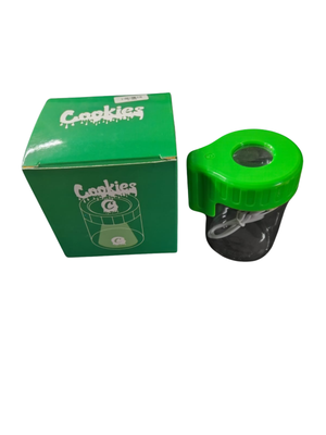 Cookies Jar Glass Magnifier Green
