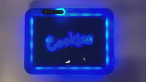 COOKIES MULTI COLOR LED GLOW ROLLING TRAY - BLUE