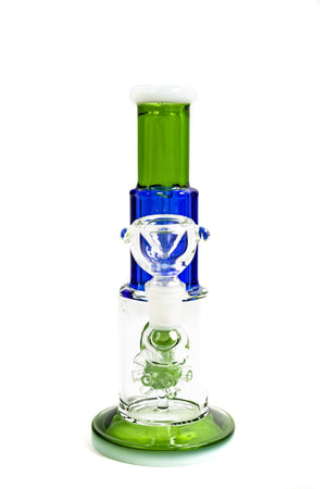 MULTI TUBE MULTI COLOR BALL PERC WATER PIPE / RIG - WITH 14M BOWL | 8 INCH
