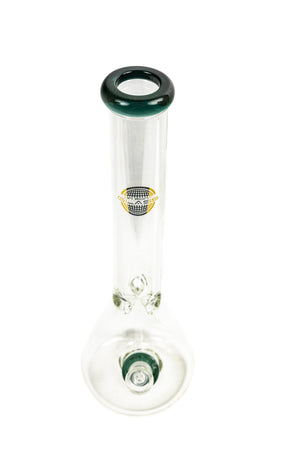 ON POINT GLASS - 9MM COLOR RIM ICE CATCH BEAKER WATER PIPE / RIG - WITH 14M BOWL & 4MM BANGER | 16 INCH