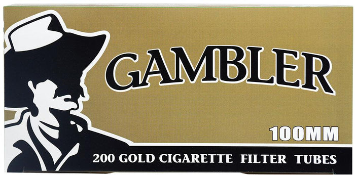 GAMBLER CIGARETTE FILTER TUBES 5 CARTONS OF 200 GOLD (LIGHT) 100MM