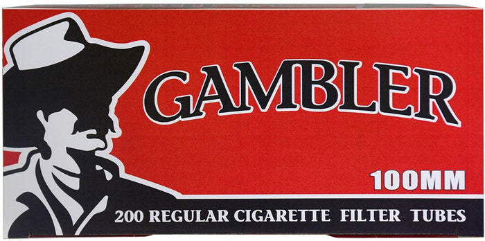 GAMBLER CIGARETTE FILTER TUBES 5 CARTONS OF 200 RED (FULL FLAVOR) 100MM