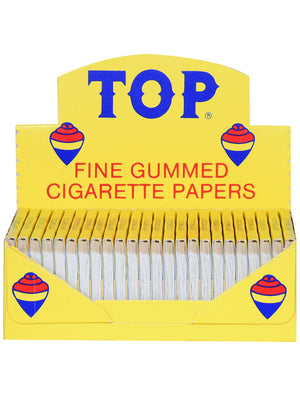 TOP FINE GUMMED CIGARETTE ROLLING PAPERS 24 BOOKS OF 100 LEAVES