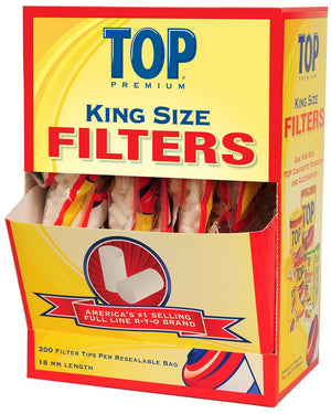 TOP PREMIUM FILTER TIPS KING SIZE (18MM)