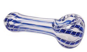 STRIPED INSIDE-OUT HEAVY SPOON HAND PIPE | 2.5 INCH