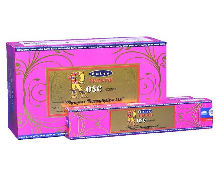 SATYA INCENSE PACK OF 12 180 GRAMS ROSE