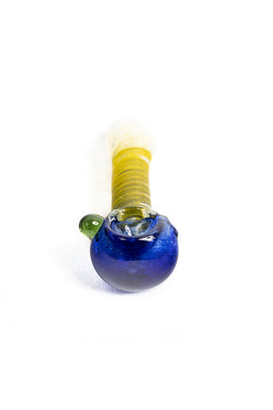MULTI COLOR FRIT SPIRAL SPOON HAND PIPE | 3.5 INCH