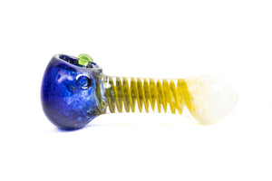 MULTI COLOR FRIT SPIRAL SPOON HAND PIPE | 3.5 INCH