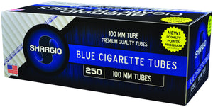 SHARGIO CIGARETTE FILTER TUBES 1000 TUBES BLUE (LIGHT) 100MM