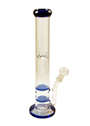 14" Double Honeycomb Disc Water Pipe w/ Ice Catcher - XWI19