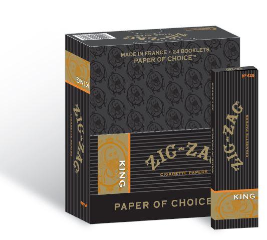 ZIG ZAG ROLLING PAPERS KING SIZE 24 BOOKS OF 32 LEAVES