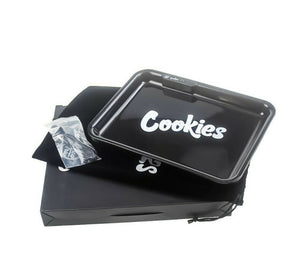 COOKIES MULTI COLOR LED GLOW ROLLING TRAY - BLACK