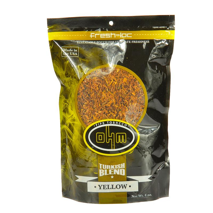 Ohm Pipe Tobacco Yellow Turkish Blend 6oz