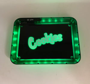 COOKIES MULTI COLOR LED GLOW ROLLING TRAY - GREEN