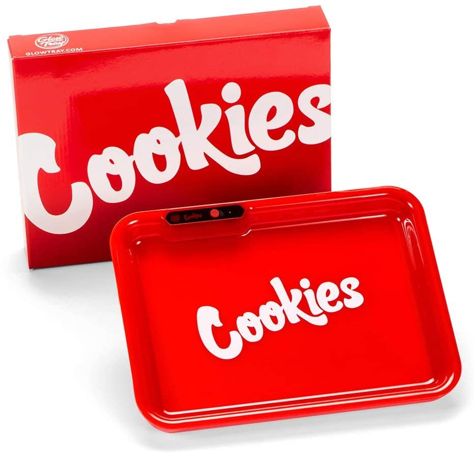 Cookies - Rolling Tray Glow Trays (Red) - TGR-NOW Smoke Vape