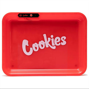 COOKIES MULTI COLOR LED GLOW ROLLING TRAY - RED