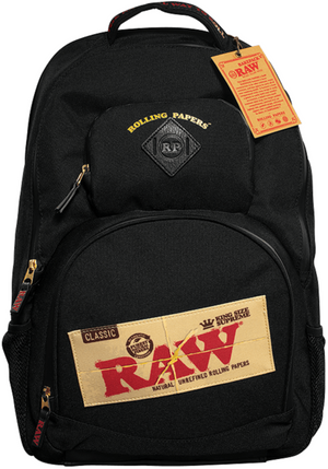 RAW X ROLLING PAPERS BAKEPACK SMELL PROOF BACKPACK - BLACK